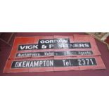 Large metal sign - Gordon, Vick & Partners in 8 pieces