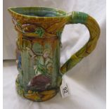 Majolica jug in style of George Jones