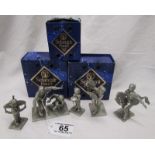 Collection of boxed Selangor Pewter figures
