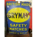 Enamel sign - Bryant & May Ltd - 76cm x 51cm