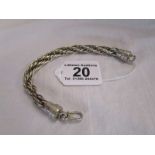 Heavy silver rope bracelet