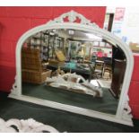 Painted overmantle mirror