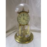 Anniversary clock with glass dome top