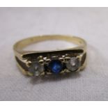 Gold 3 stone set ring