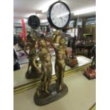 Lady figurine clock