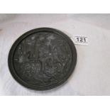 Bronze plaque - Diameter 15.5 cm