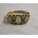 18ct opal & diamond ring
