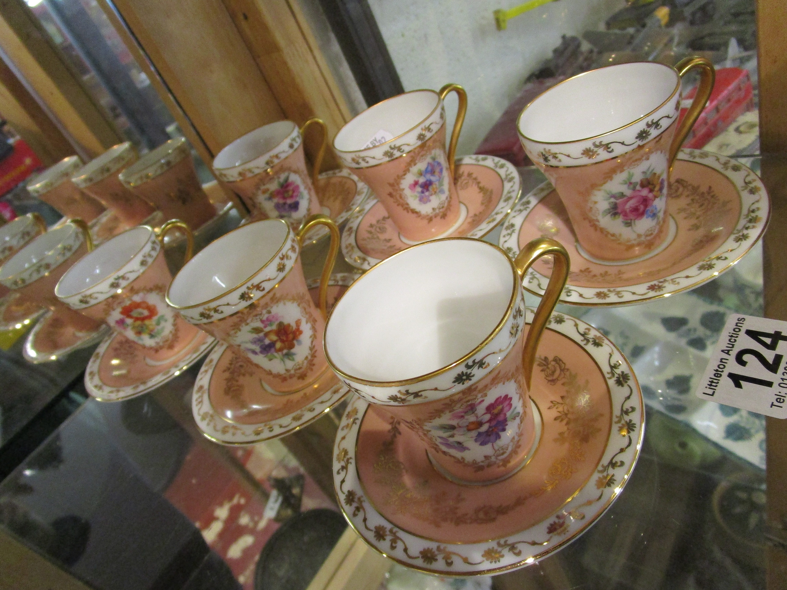 6 Limoges coffee cans with saucers - Image 9 of 9