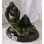 Country Artist figurine - Silverback gorillas