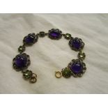 Amethyst & peridot bracelet