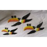 3 graduated ceramic Guinness toucans by Carltonware - 1 A/F