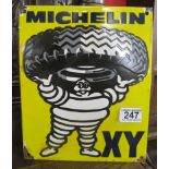 Very good reproduction enamel sign - 'Michelin' - 23cm x 28cm