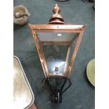 Copper street lamp head - Approx H: 89cm