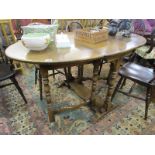 Oak drop leaf table