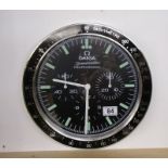 Good quality reproduction Omega Seamaster advertising clock