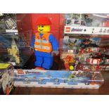 Lego man & Marvel Avengers figures in commercial display box