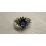 18ct gold sapphire & diamond ring