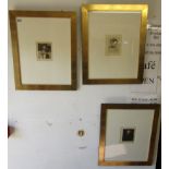 3 framed portrait prints