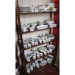 Large collection of Royal Worcester Evesham pattern over 5 shelves