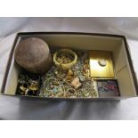 Box of costume jewellery