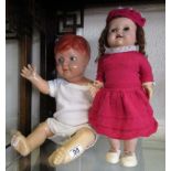 Pedigree walking doll & Celluloid baby doll