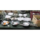 Set of 13 Stella 1000 saucepans and frying pans