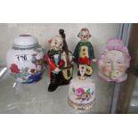 Meissen bell, Chinese ginger jar, West German tobacco jar modelled as baby's head and pair of