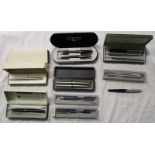 Collection of Parker pens etc to include '51' Fountain