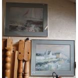 Pair of prints - Harbour scenes