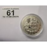 Silver proof £5 coin - Trafalgar