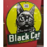 Reproduction enamel sign - Black Cat Cigarettes