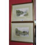 Pair of watercolours by T J Soper