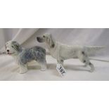 Beswick Blue Belton Setter & old English sheepdog