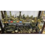 Large collection of metalware to include mostly brass
