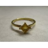Gold citrine set ring