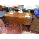 Antique mahogany pedestal Pembroke table