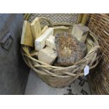 Log basket and contents