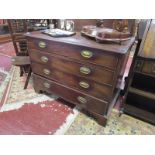 Georgian mahogany chest of 4 drawers on bracket feet