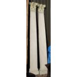 Pair of Corinthian column props - Approx H: 304cm