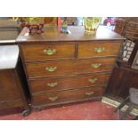 Georgian mahogany chest of 2 over 3 drawers