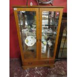 Oak display cabinet