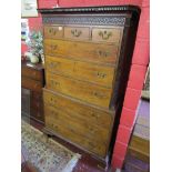 Georgian mahogany chest on chest