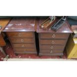 Pair of stag bedside cabinets