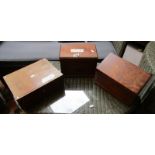 3 wooden boxes