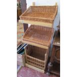 Bakers display rack with wicker baskets