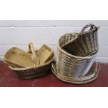 Collection of wicker baskets