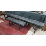 3 upholstered benches