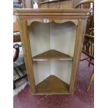 Pine corner cupboard