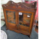 Edwardian oak smokers cabinet