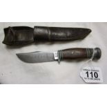 Small hunting knife marked C J Johnson